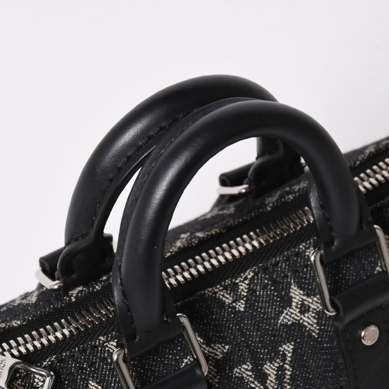 Louis Vuitton Keepall XS Shoulder Bag Monogram Denim Taurillon Leather 2-Way — view 8