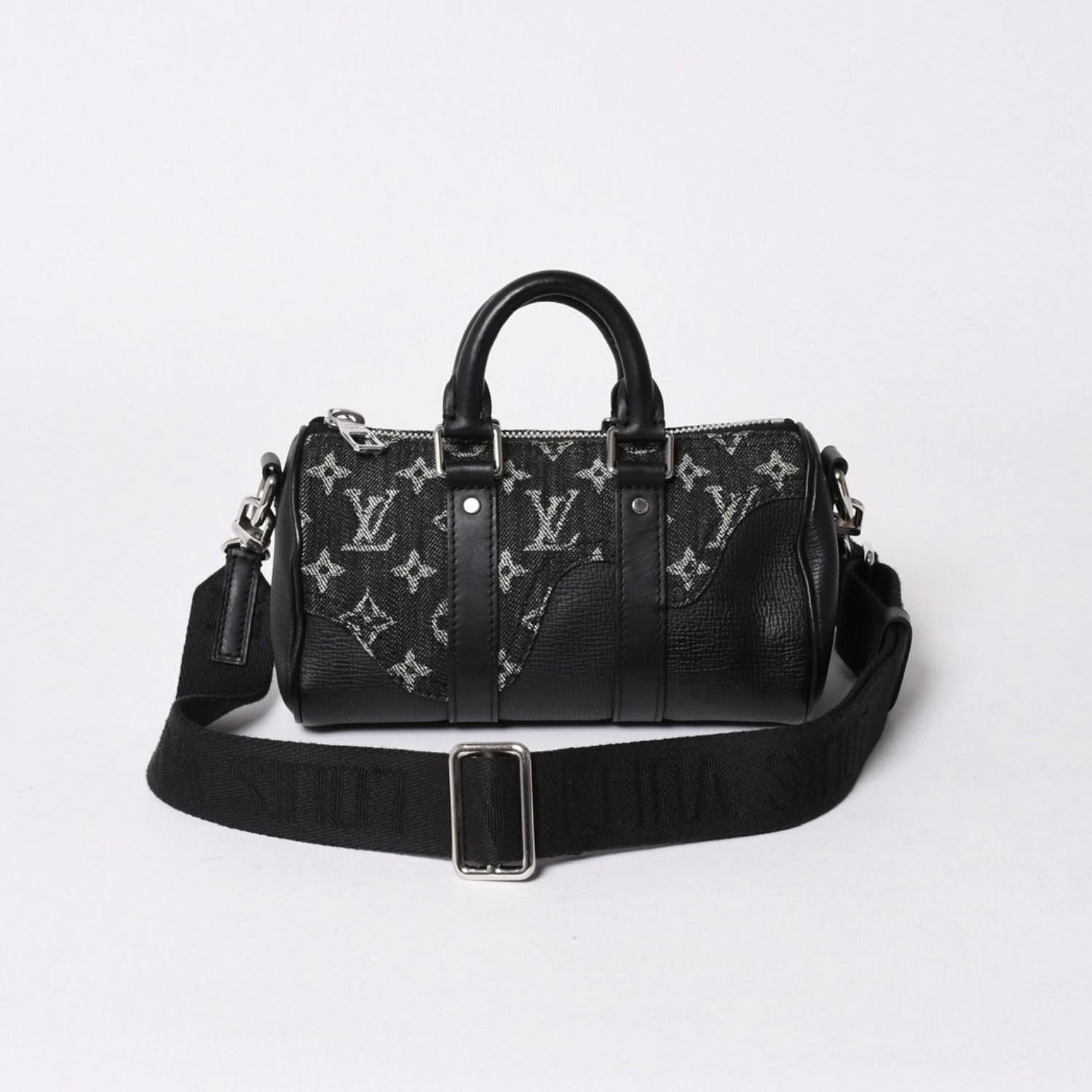Louis Vuitton Keepall XS Shoulder Bag Monogram Denim Taurillon Leather 2-Way — view 4