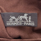 Hermes Valparaiso PM Canvas Handbag Brown Silver Compact Pouch Logo — view 6