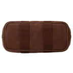 Hermes Valparaiso PM Canvas Handbag Brown Silver Compact Pouch Logo — view 4