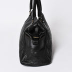 Fendi Etnico Handbag Zucca FF Logo Black Leather Antique Gold — view 4