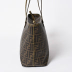 Fendi Zucca Pattern Tote Bag Brown Yellow Gold — view 4