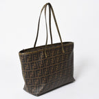 Fendi Zucca Pattern Tote Bag Brown Yellow Gold — view 3