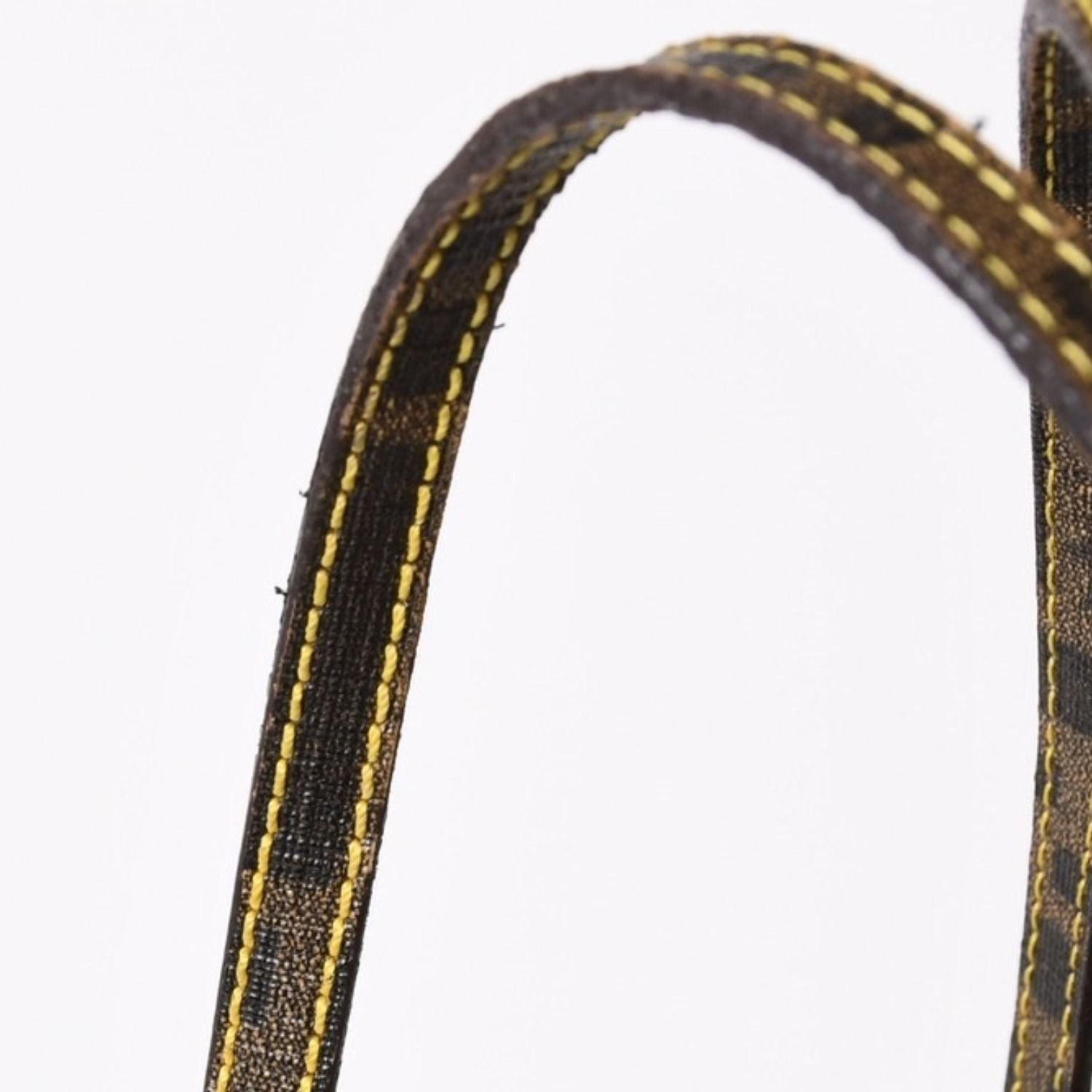 Fendi Zucca Pattern Tote Bag Brown Yellow Gold — view 7