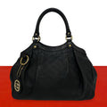 Gucci Sookie Guccissima Leather Tote Shoulder Bag Black