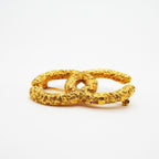 Chanel Brooch Vintage CC Logo Lava Motif Gold Plated — view 3