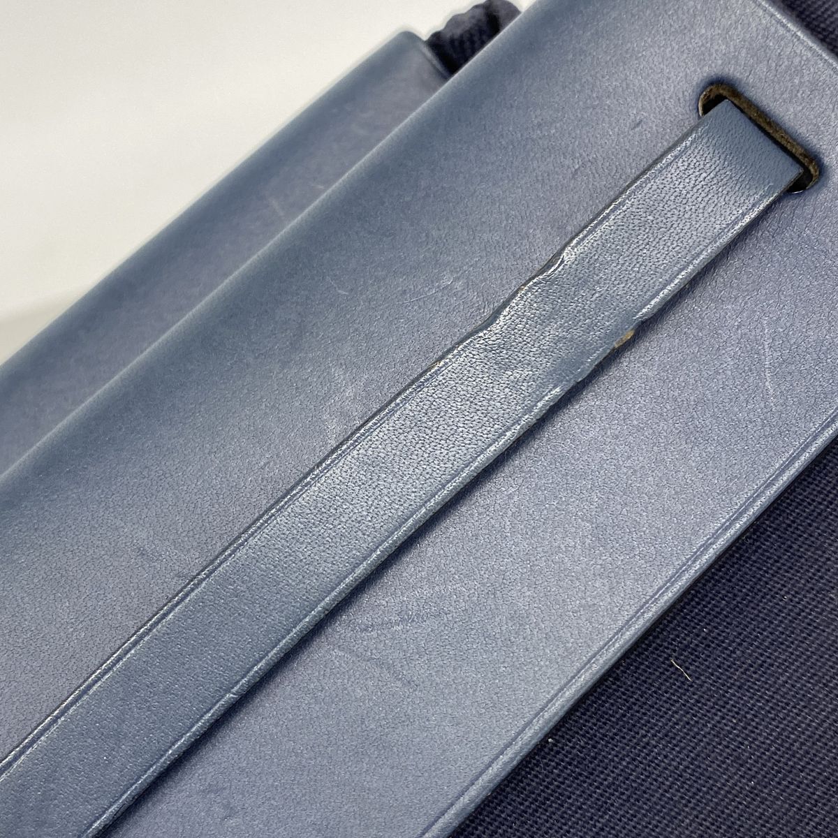 Hermes Tote Bag Herbag Cabas Toile H Navy Silver — view 8