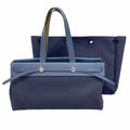 Hermes Tote Bag Herbag Cabas Toile H Navy Silver