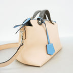 Fendi Handbag by the Way Leather Pink Beige Silver 2-Way Bag — view 2
