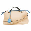 Fendi Handbag by the Way Leather Pink Beige Silver 2-Way Bag