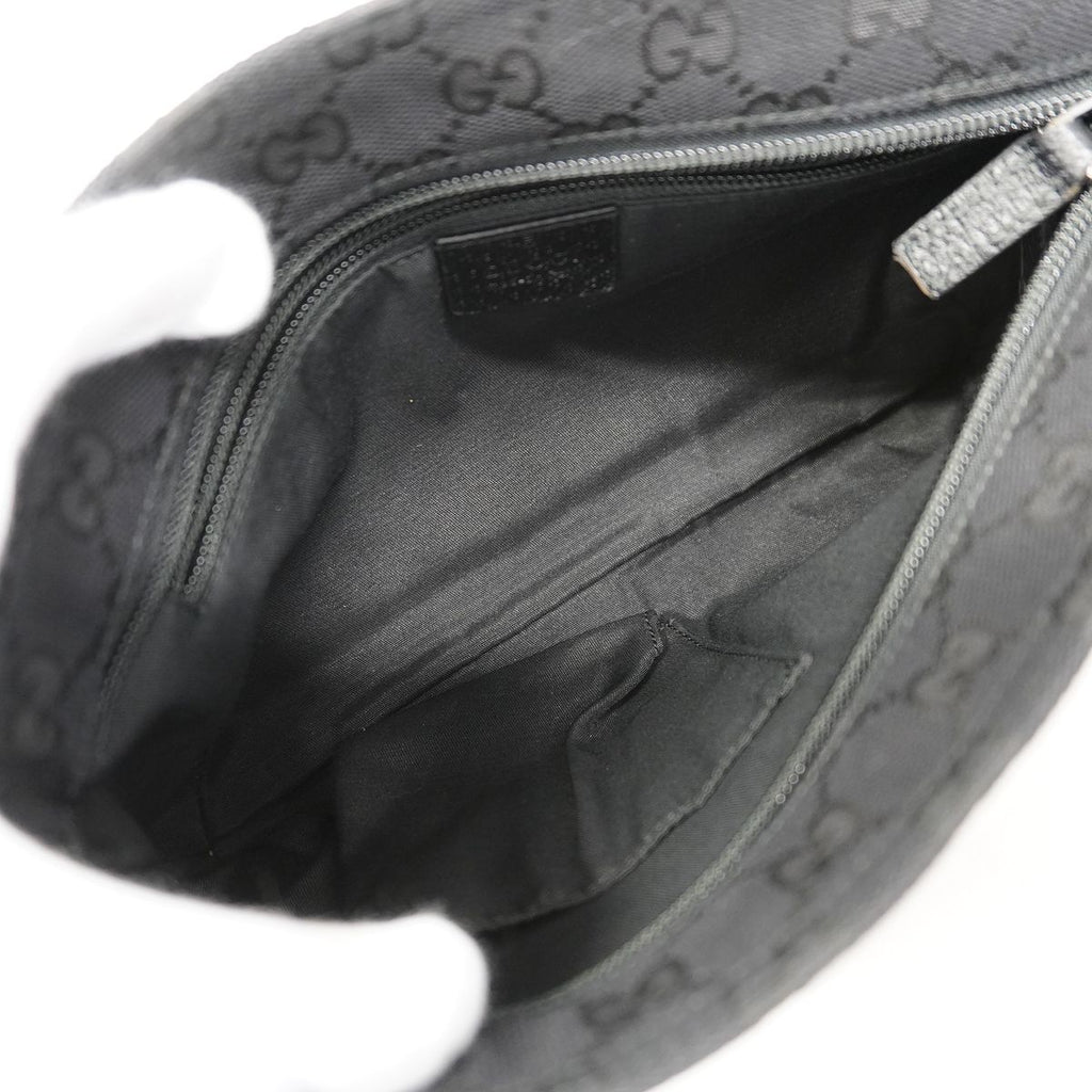 Gucci Shoulder Bag GG Canvas Black Silver — view 4
