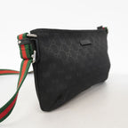 Gucci Shoulder Bag GG Canvas Black Silver — view 2