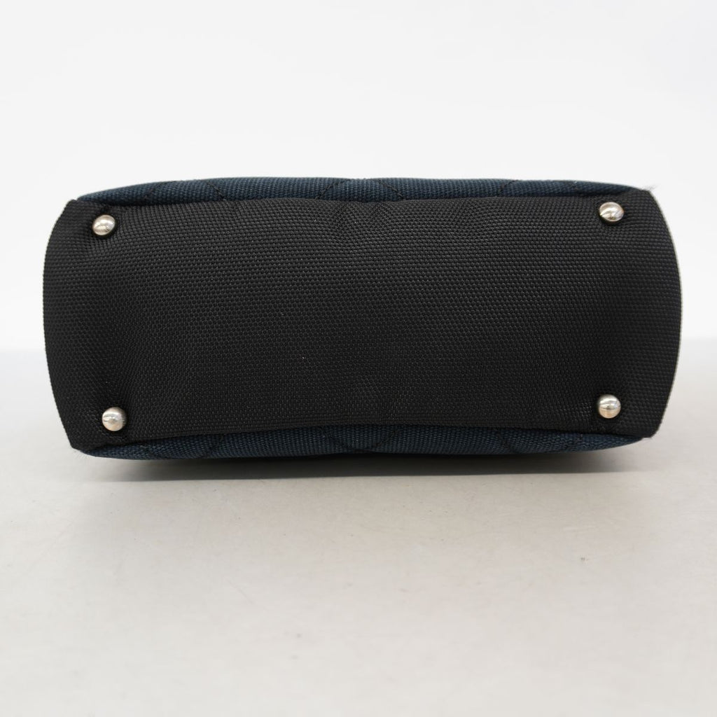 Chanel Tote Bag Paris Biarritz Canvas Navy Black Silver — view 3