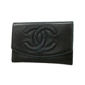 Chanel Coin Purse Lambskin Black Gold