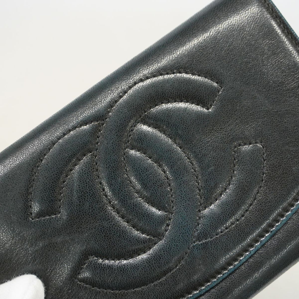 Chanel Coin Purse Lambskin Black Gold — view 8