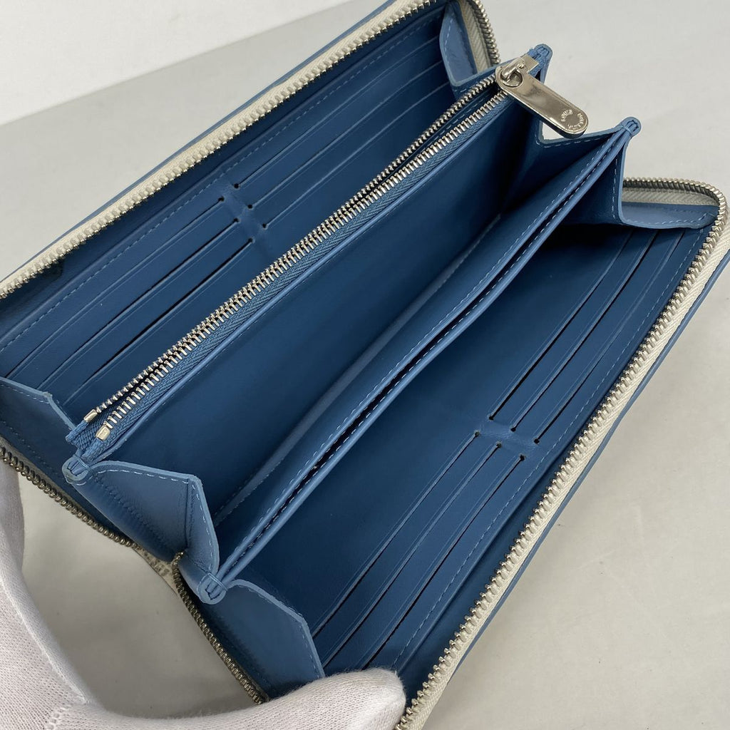 Louis Vuitton Wallet Mahina Zippy Snow Blue Orageladies — view 3