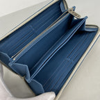 Louis Vuitton Wallet Mahina Zippy Snow Blue Orageladies — view 3