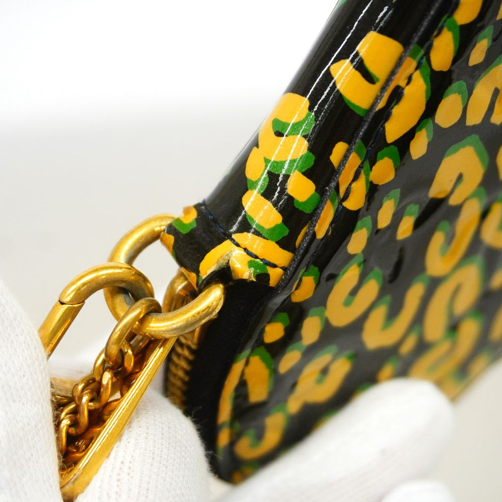Louis Vuitton Coin Purse Vernis Leopard Porte Monnaie Coeur Blue Infini — view 6