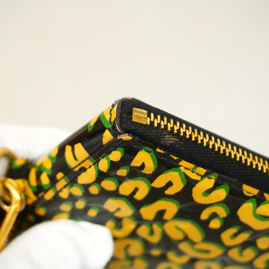 Louis Vuitton Coin Purse Vernis Leopard Porte Monnaie Coeur Blue Infini — view 7