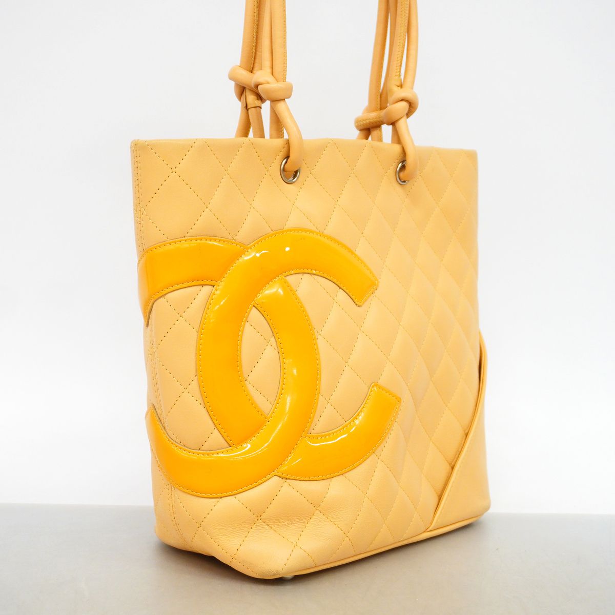 Chanel Tote Bag Cambon Lambskin Beige Silver — view 2