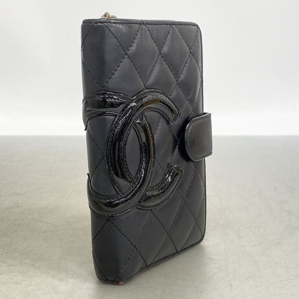 Chanel Wallet Cambon Lambskin Black Silver — view 2