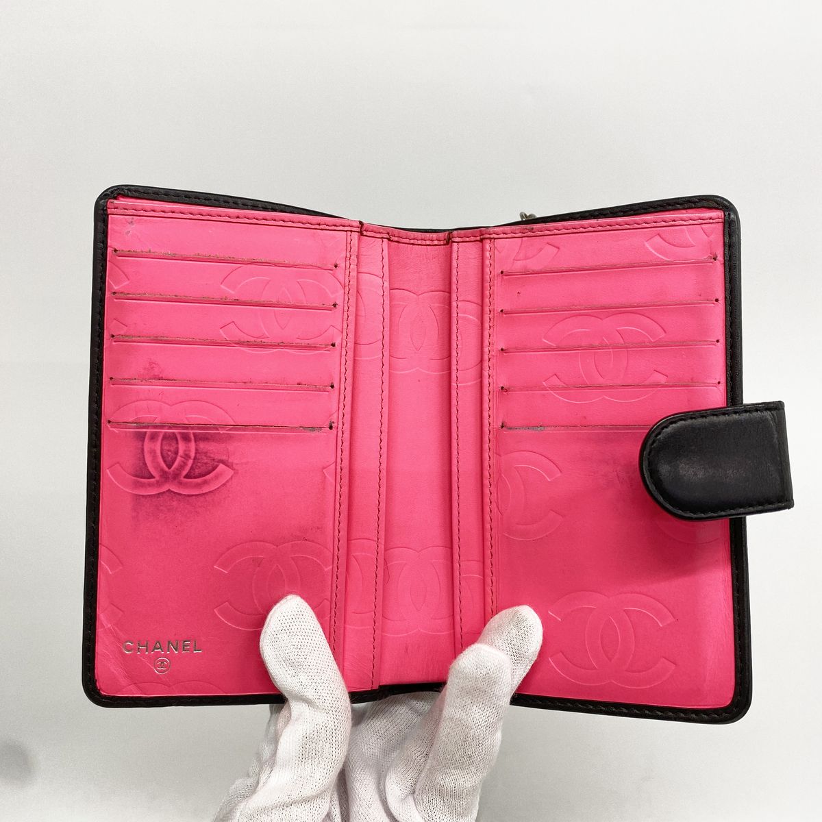 Chanel Wallet Cambon Lambskin Black Silver — view 3