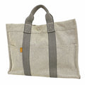 Hermes Tote Bag New Fourre Tout MM Canvas Black Silver