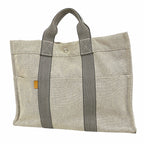 Hermes Tote Bag New Fourre Tout MM Canvas Black Silver