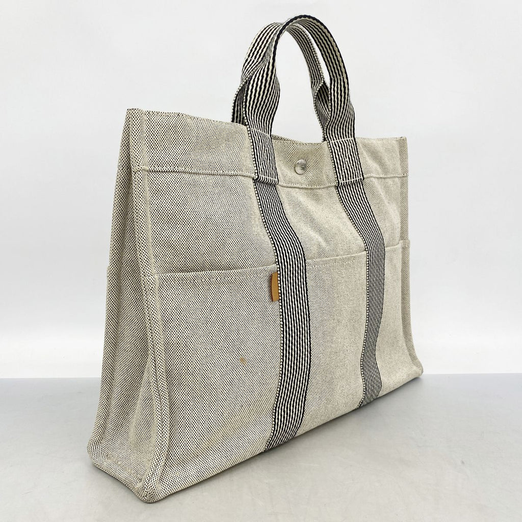 Hermes Tote Bag New Fourre Tout MM Canvas Black Silver — view 2