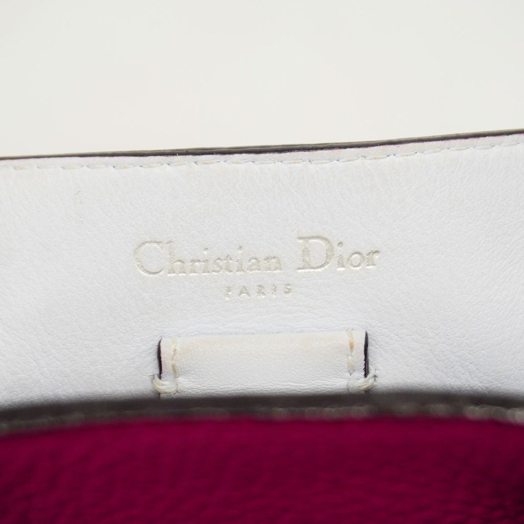 Dior Handbag Diorissimo Leather Purple Silver 2-Way Back — view 5