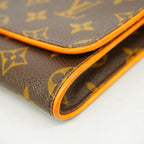 Louis Vuitton Shoulder Bag Monogram Pochette Twin GM Brown — view 6
