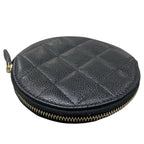 Chanel Coin Purse Quilted CC Logo Caviar Leather Black — view 7