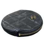 Chanel Coin Purse Quilted CC Logo Caviar Leather Black — view 5
