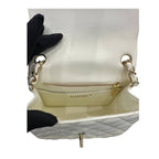 Chanel Quilted White Lambskin Shoulder Bag — view 4
