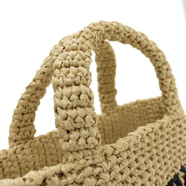 Prada Logo Raffia Clutch — view 4