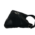 Gucci Interlocking G Canvas Leather Shoulder Bag Black — view 6