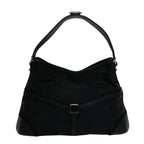 Gucci Interlocking G Canvas Leather Shoulder Bag Black — view 3