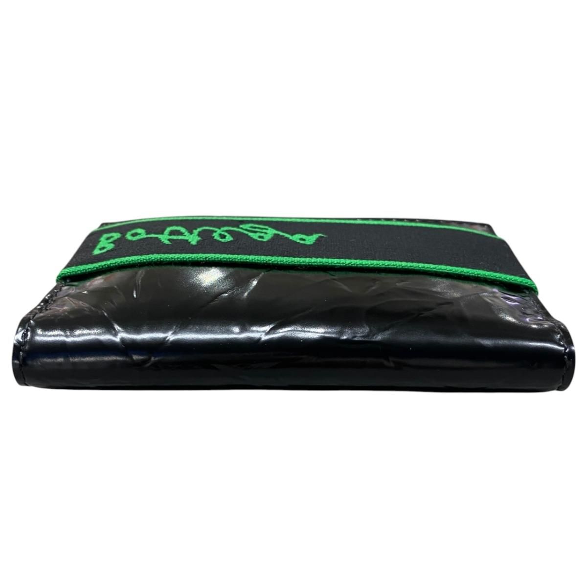 Bottega Veneta Card Case Flap Leather Black Green — view 4