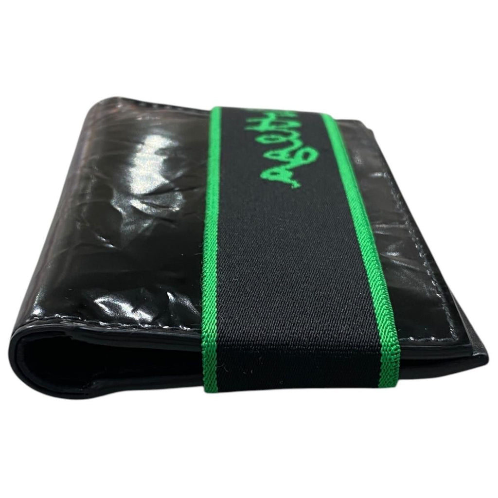 Bottega Veneta Card Case Flap Leather Black Green — view 5