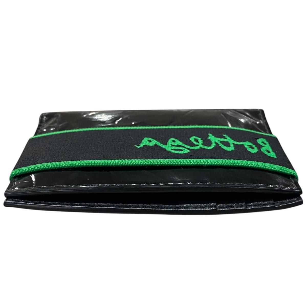 Bottega Veneta Card Case Flap Leather Black Green — view 6
