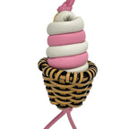 Loewe Key Holder Pink White Multi Soft Cream Leather — view 4