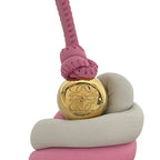 Loewe Key Holder Pink White Multi Soft Cream Leather — view 3