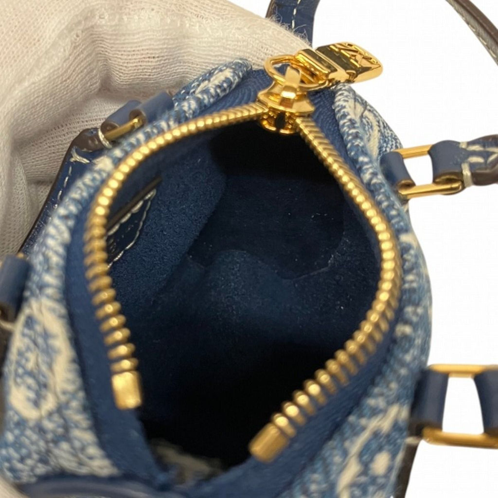 Louis Vuitton Bijou Sac Micro Speedy Monogram Denim Key Holder 20 Canvas — view 6