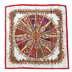 Hermes Carre 90 Aux Pays Des Epices Silk White Scarf