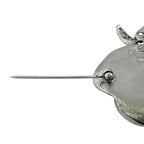 Chanel Camellia Motif CC Logo Silver Pink Brooch — view 4