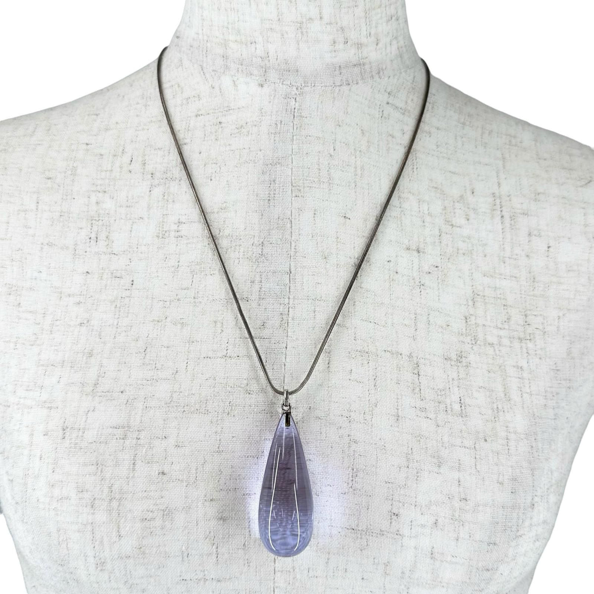 Gucci Teardrop Silver Necklace — view 3