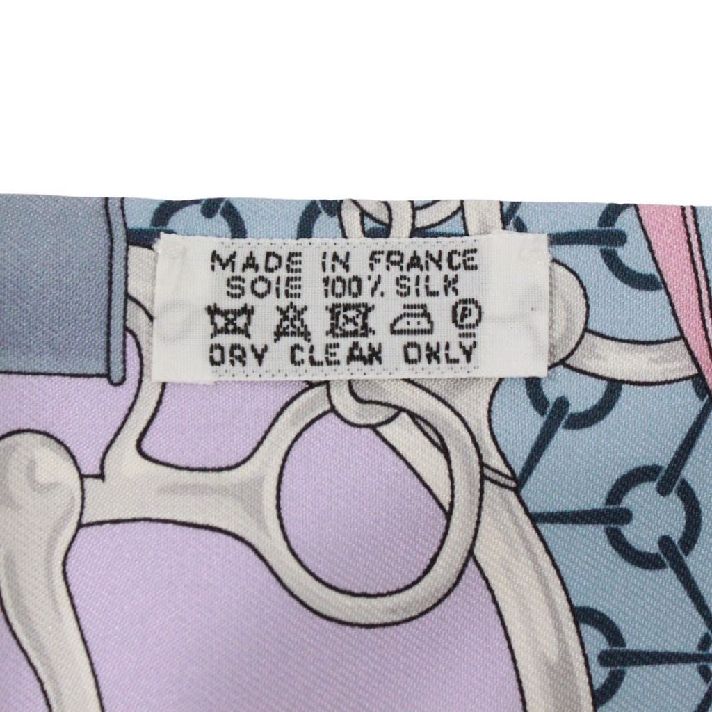 Hermes Twilly la Promenade du Matin Morning Walk Silk Purple Pink Blue Scarf — view 6