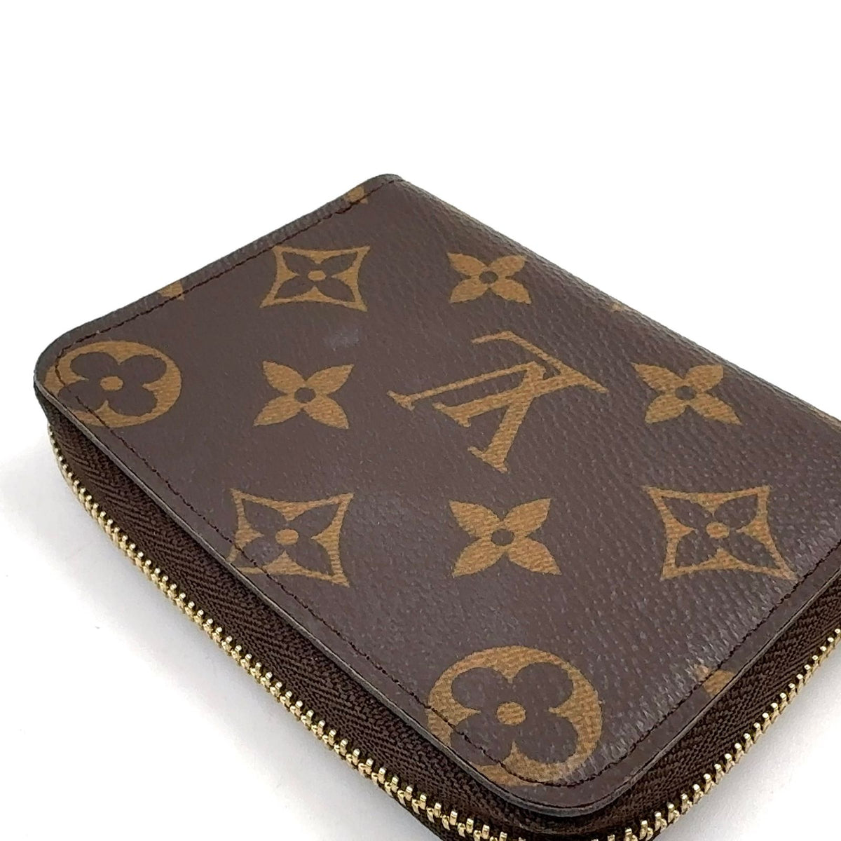 Louis Vuitton Zippy Coin Purse Monogram Brown Gold — view 5
