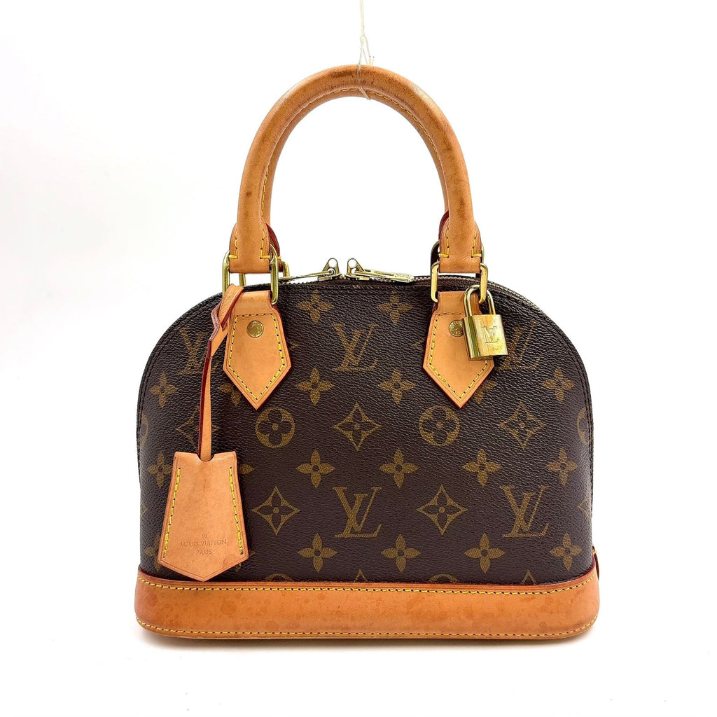 Louis Vuitton Alma BB Monogram Leather Brown Handbag Gold