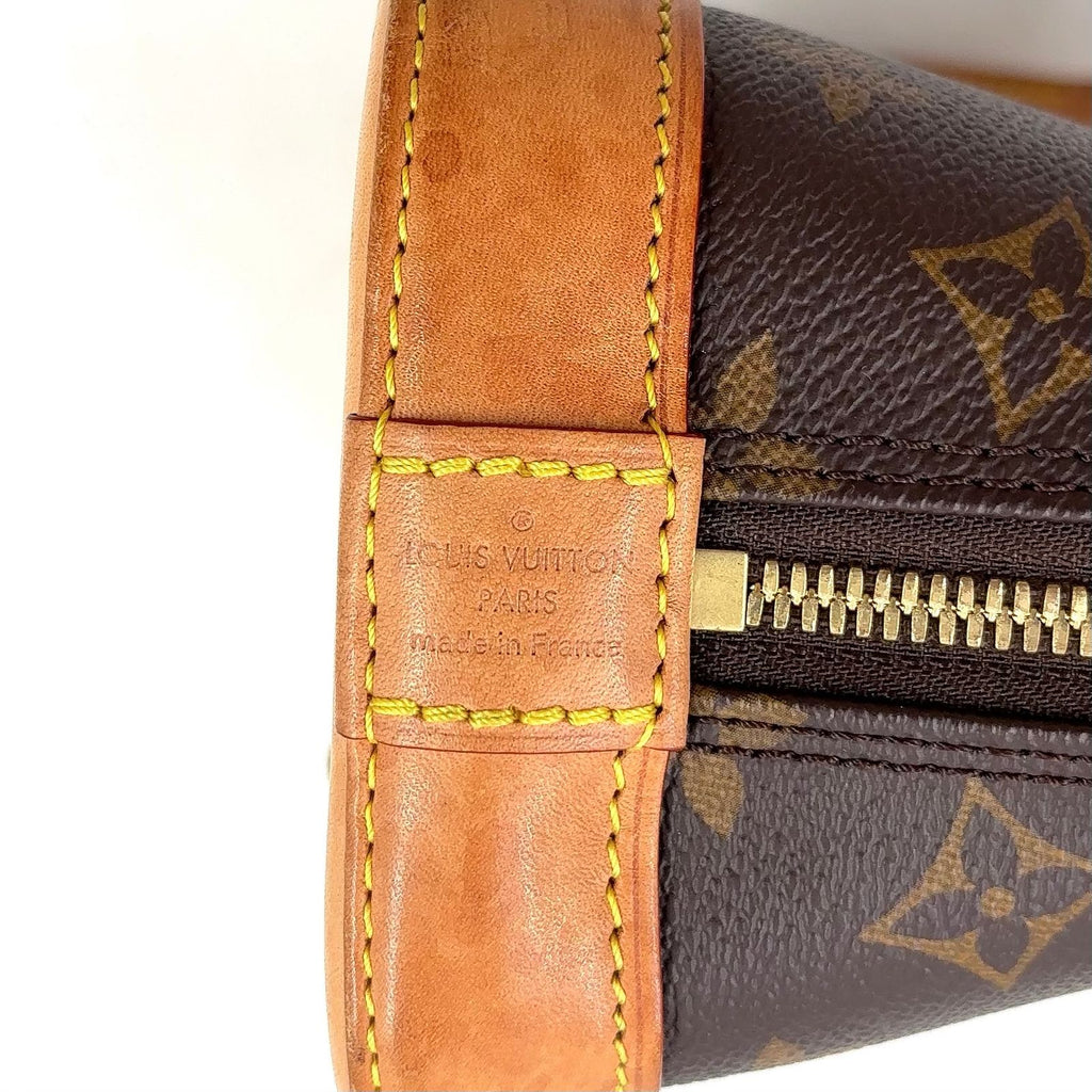 Louis Vuitton Alma BB Monogram Leather Brown Handbag Gold — view 4